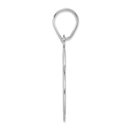 14K White Gold Polished Number 56 Pendant