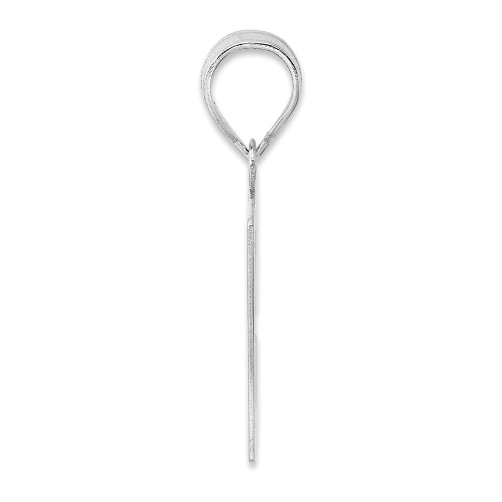 14K White Gold Polished Number 57 Pendant