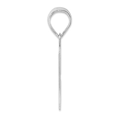 14K White Gold Polished Number 57 Pendant