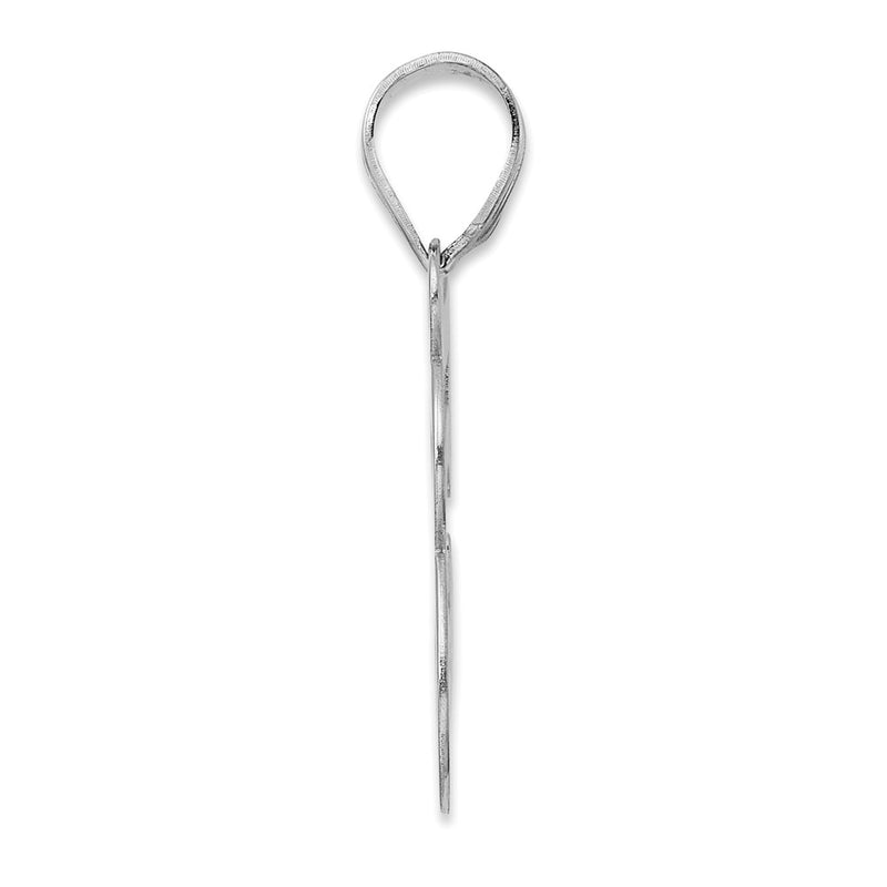 14K White Gold Polished Number 58 Pendant