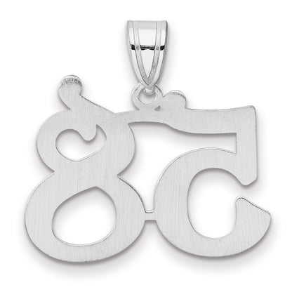14K White Gold Polished Number 58 Pendant