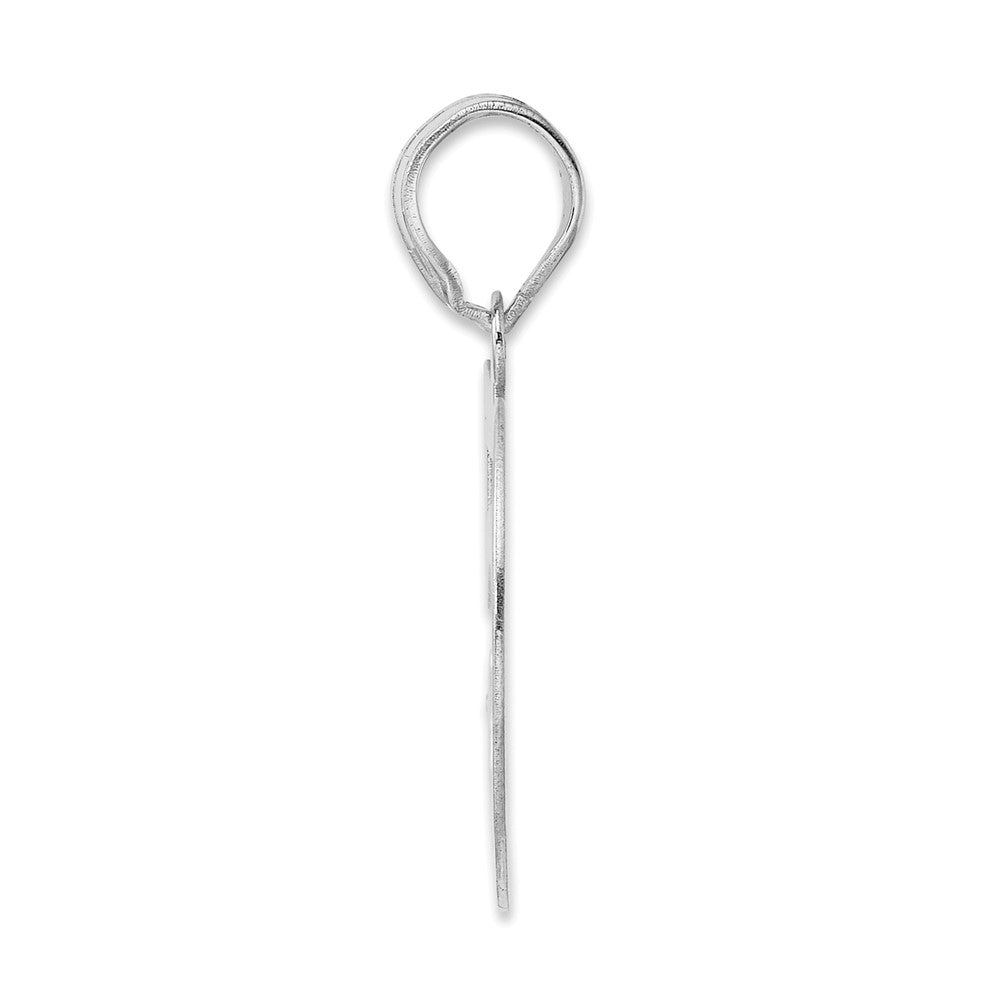 14K White Gold Polished Number 59 Pendant