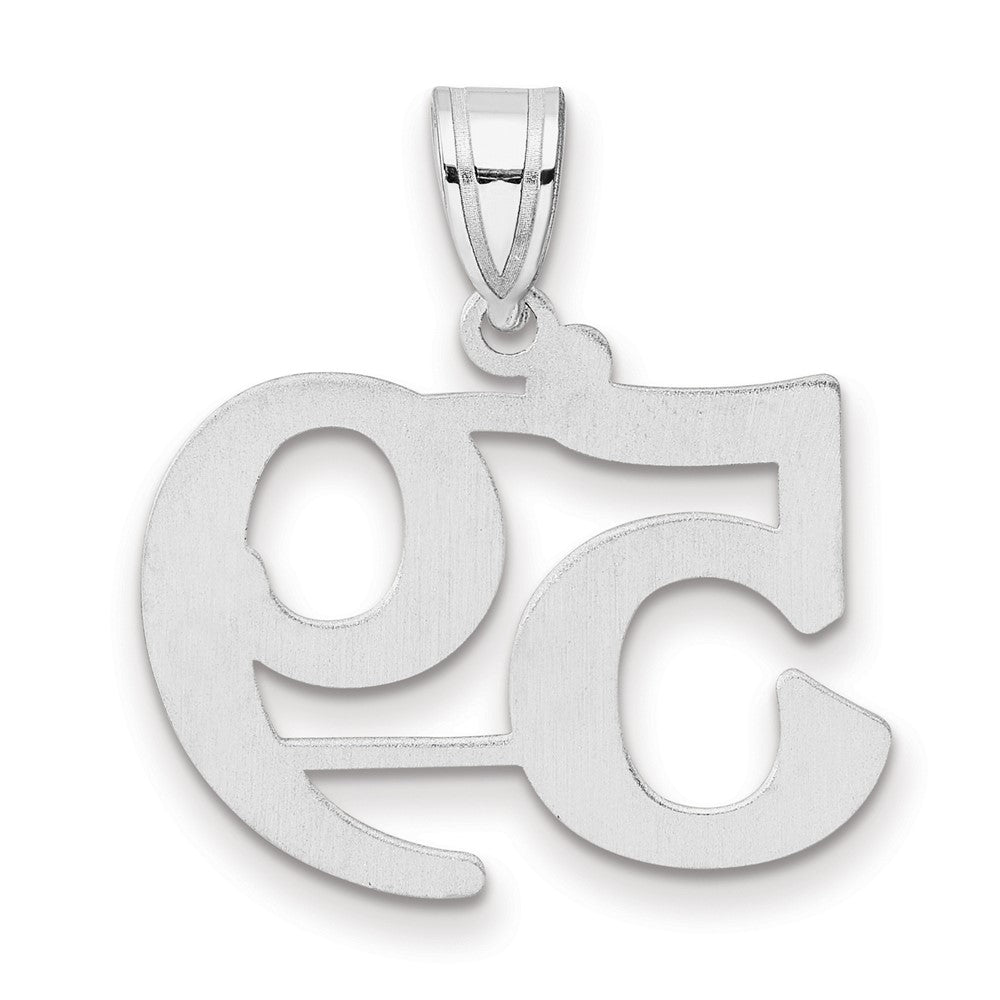 14K White Gold Polished Number 59 Pendant