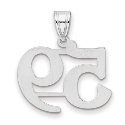 14K White Gold Polished Number 59 Pendant