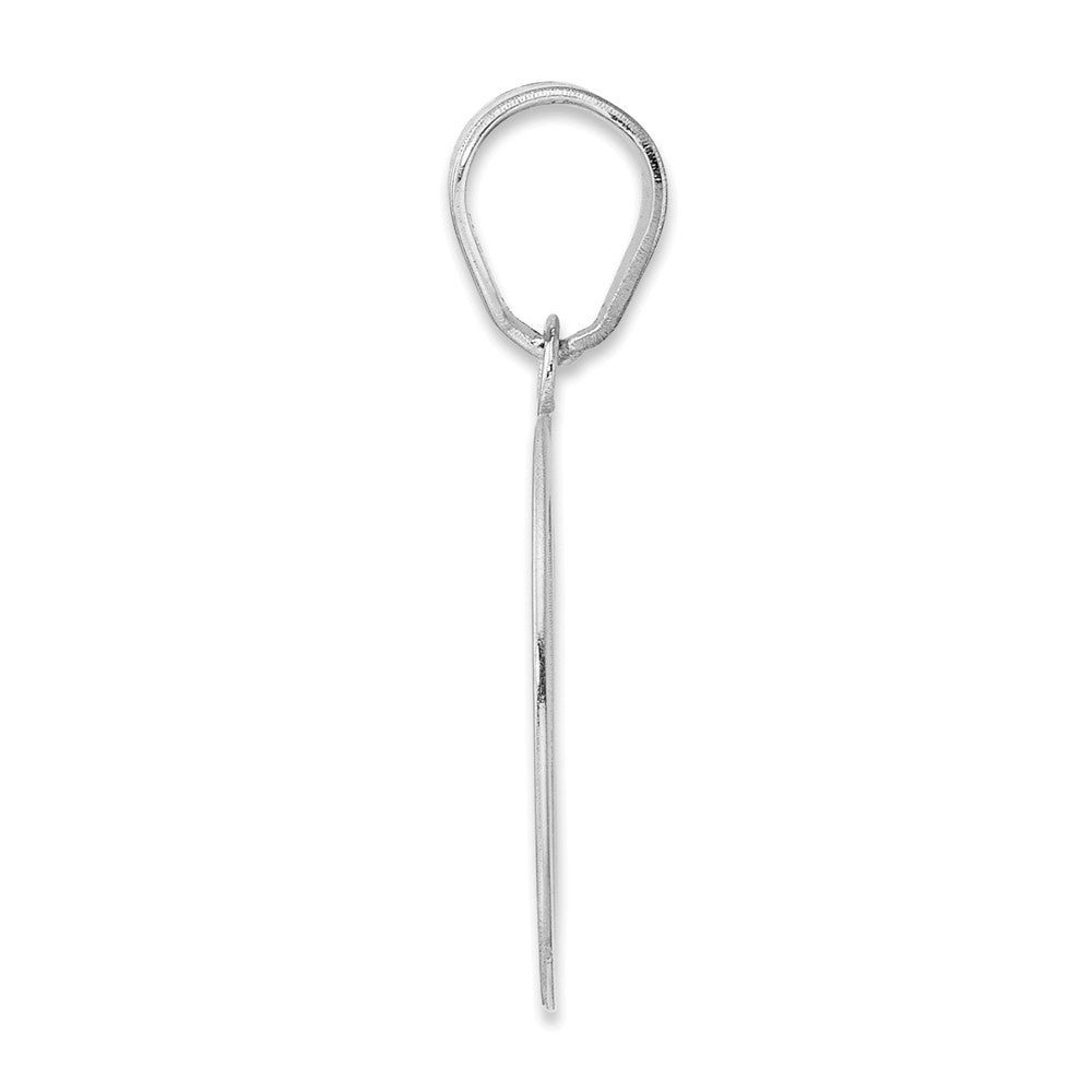 14K White Gold Polished Number 60 Pendant