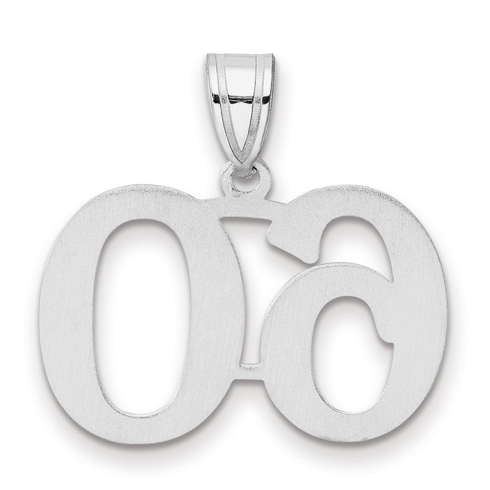14K White Gold Polished Number 60 Pendant