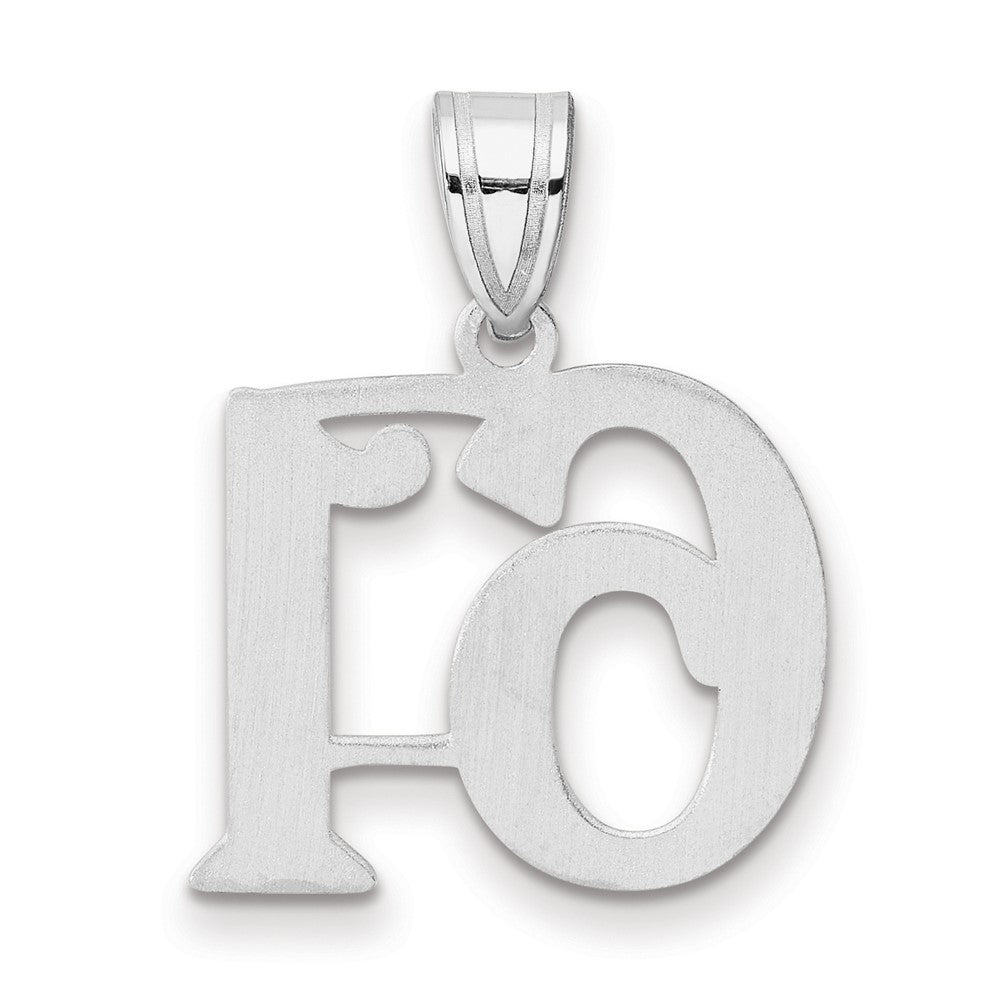 14K White Gold Polished Number 61 Pendant
