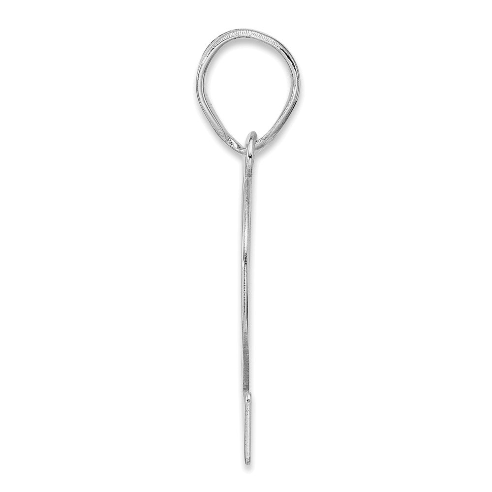 14K White Gold Polished Number 62 Pendant