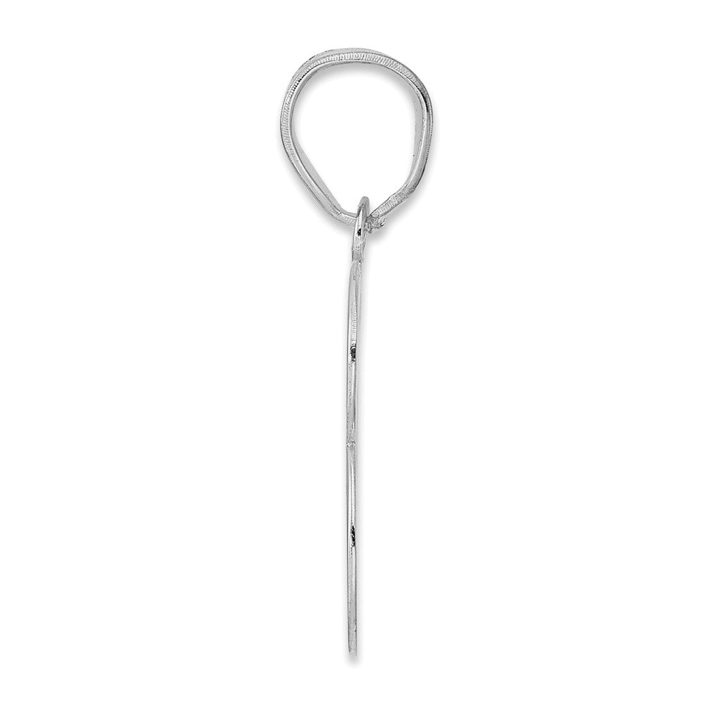 14K White Gold Polished Number 63 Pendant