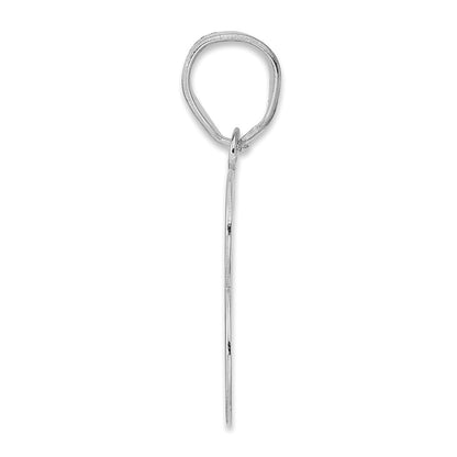 14K White Gold Polished Number 63 Pendant