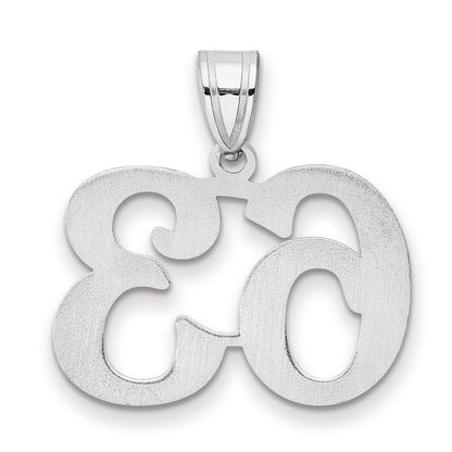 14K White Gold Polished Number 63 Pendant
