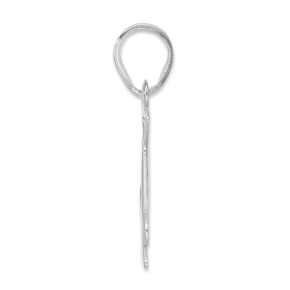 14K White Gold Polished Number 64 Pendant