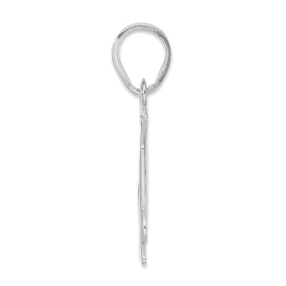 14K White Gold Polished Number 64 Pendant
