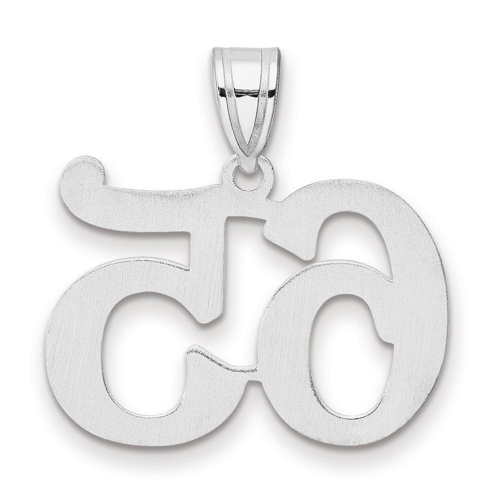 14K White Gold Polished Number 65 Pendant