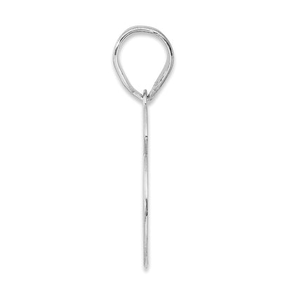 14K White Gold Polished Number 66 Pendant