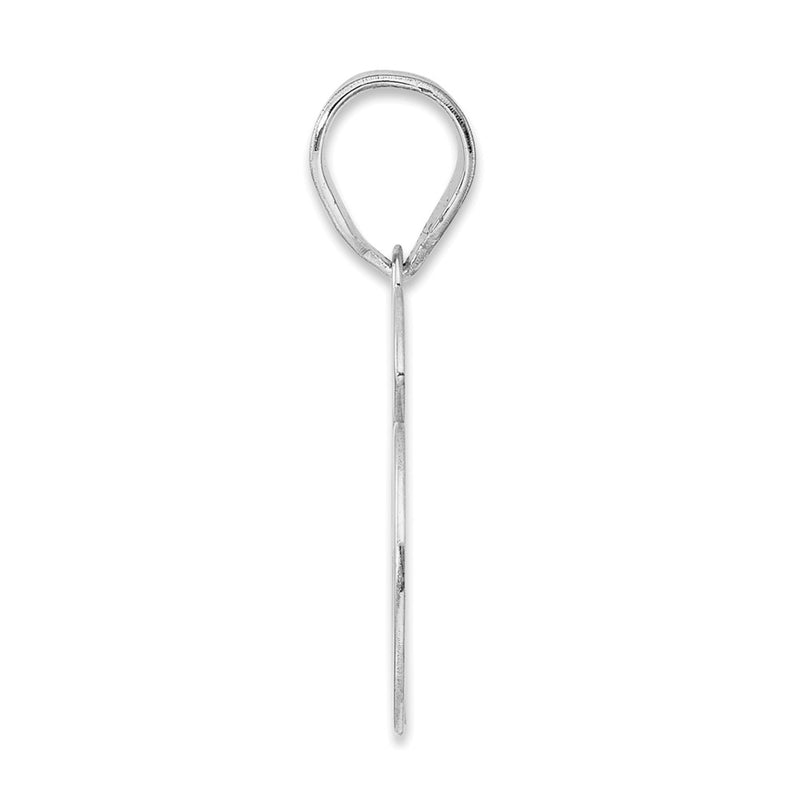14K White Gold Polished Number 66 Pendant