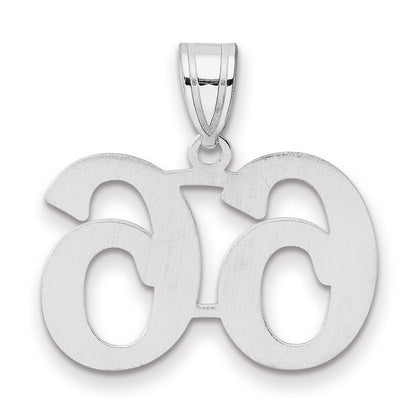 14K White Gold Polished Number 66 Pendant