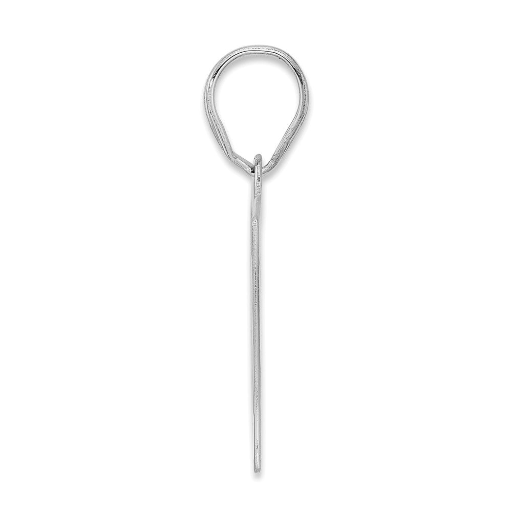 14K White Gold Polished Number 67 Pendant