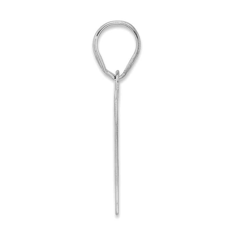 14K White Gold Polished Number 67 Pendant