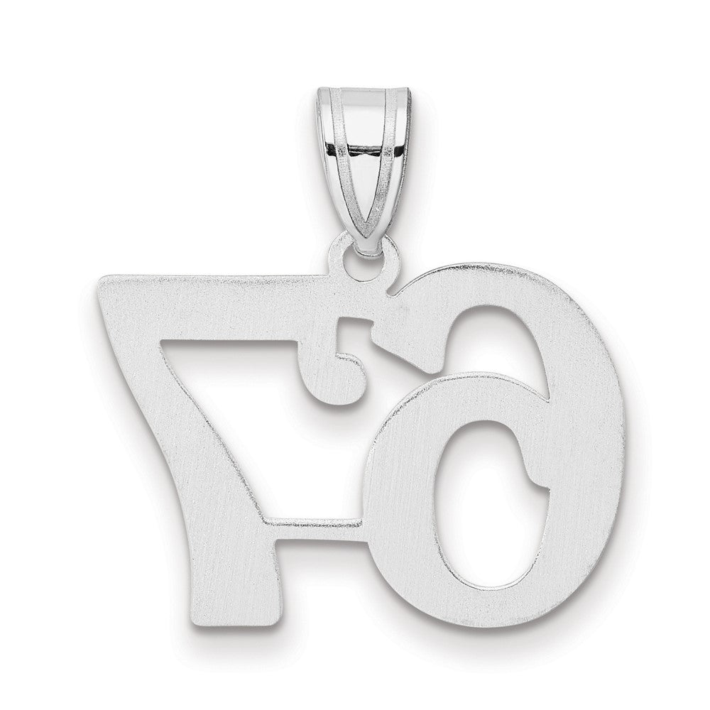 14K White Gold Polished Number 67 Pendant