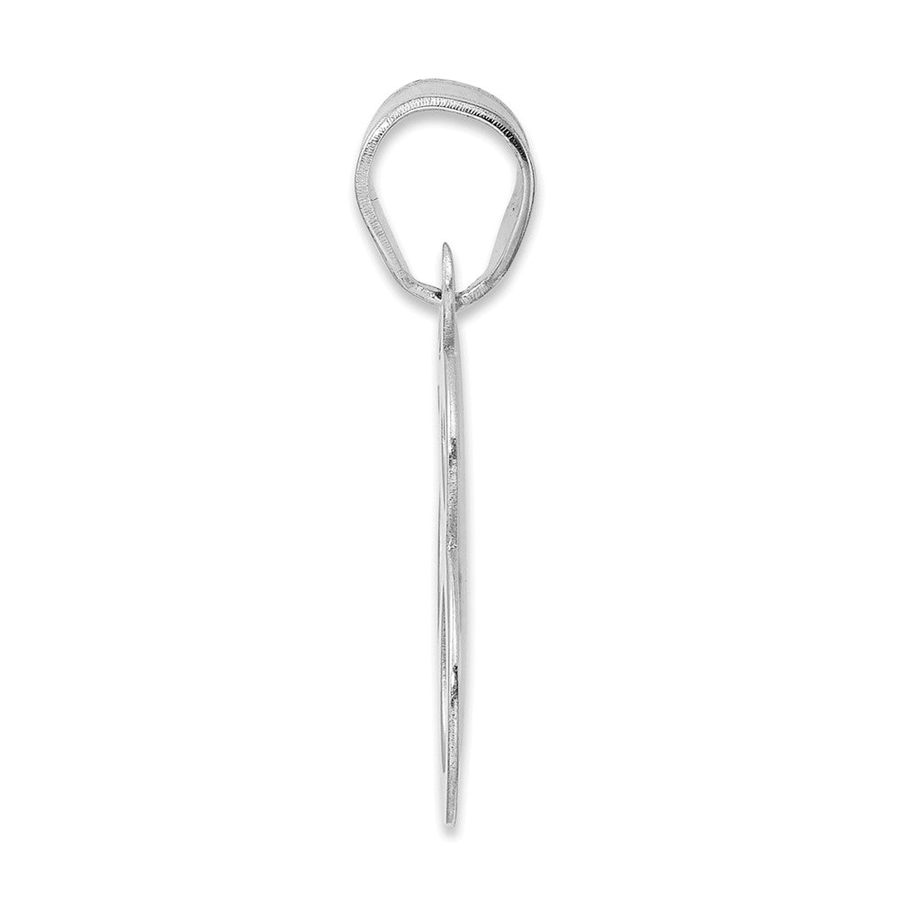 14K White Gold Polished Number 68 Pendant