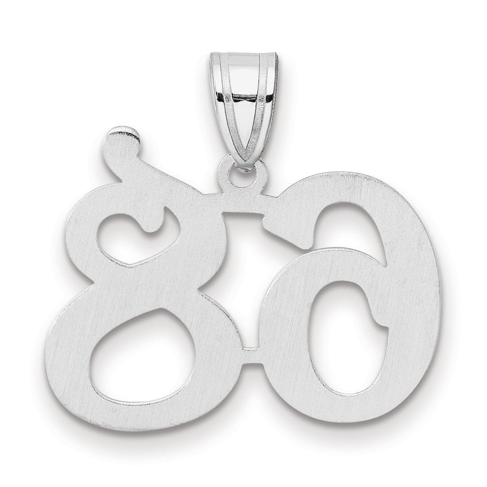 14K White Gold Polished Number 68 Pendant