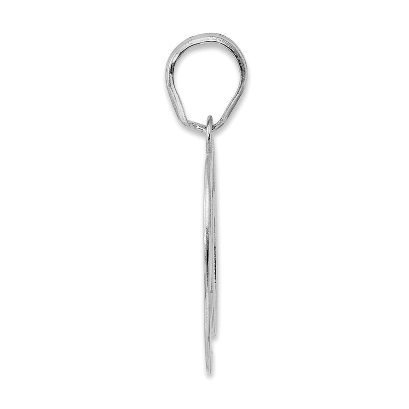 14K White Gold Polished Number 69 Pendant