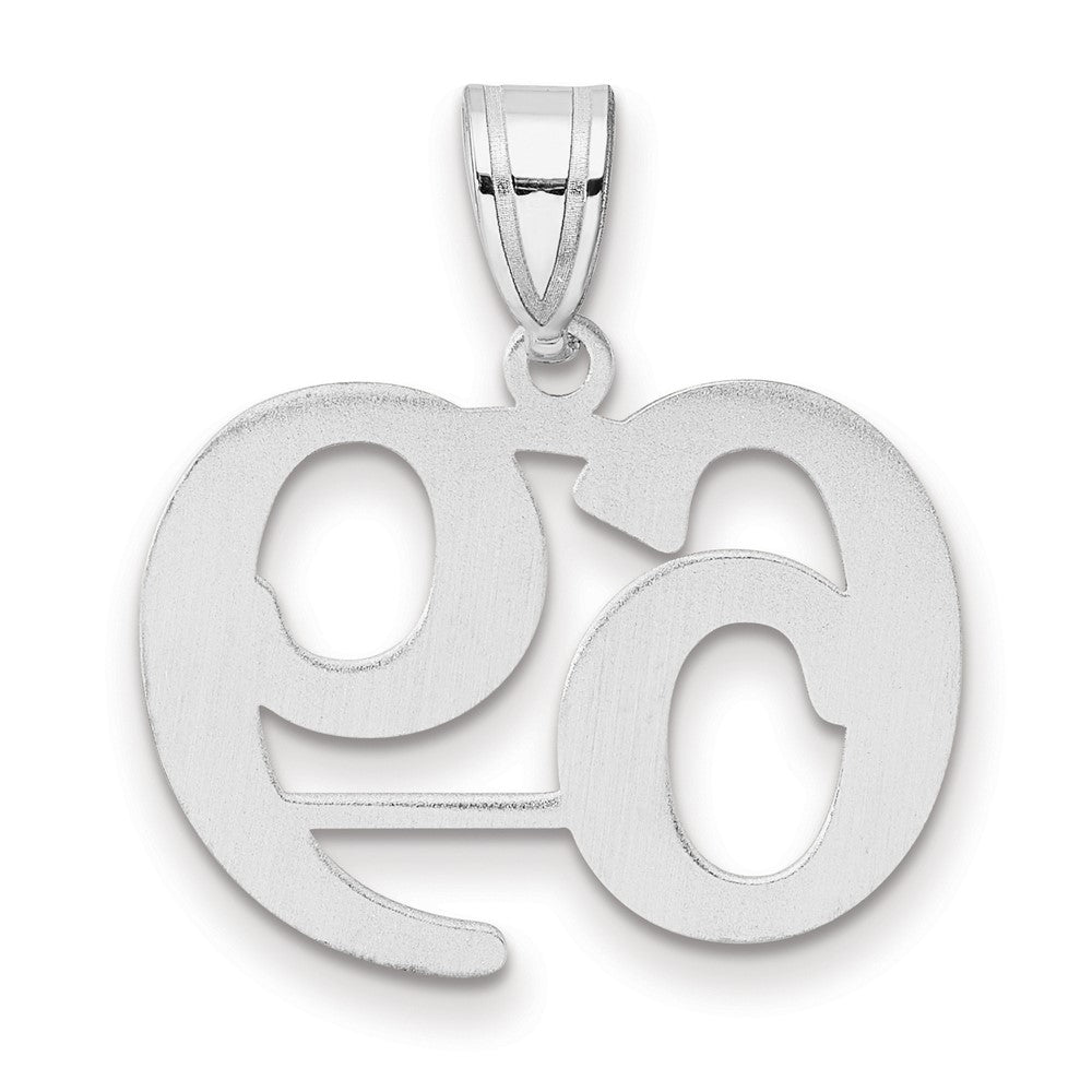 14K White Gold Polished Number 69 Pendant