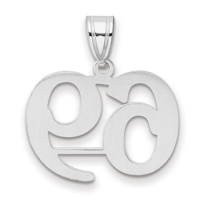 14K White Gold Polished Number 69 Pendant