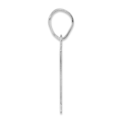 14K White Gold Polished Number 71 Pendant