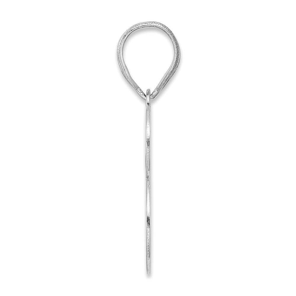 14K White Gold Polished Number 73 Pendant