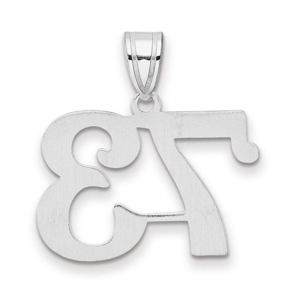 14K White Gold Polished Number 73 Pendant
