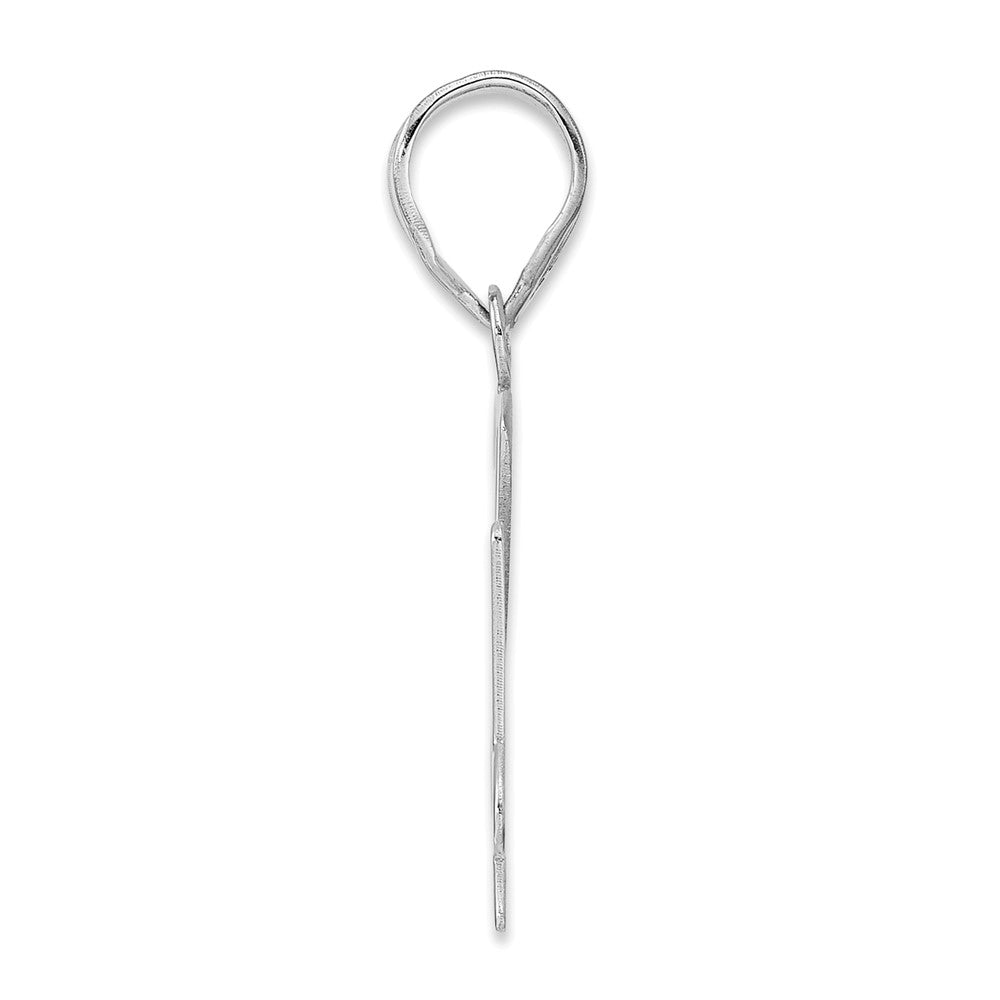 14K White Gold Polished Number 74 Pendant