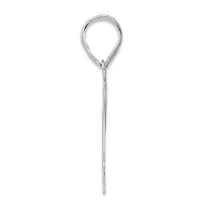14K White Gold Polished Number 74 Pendant