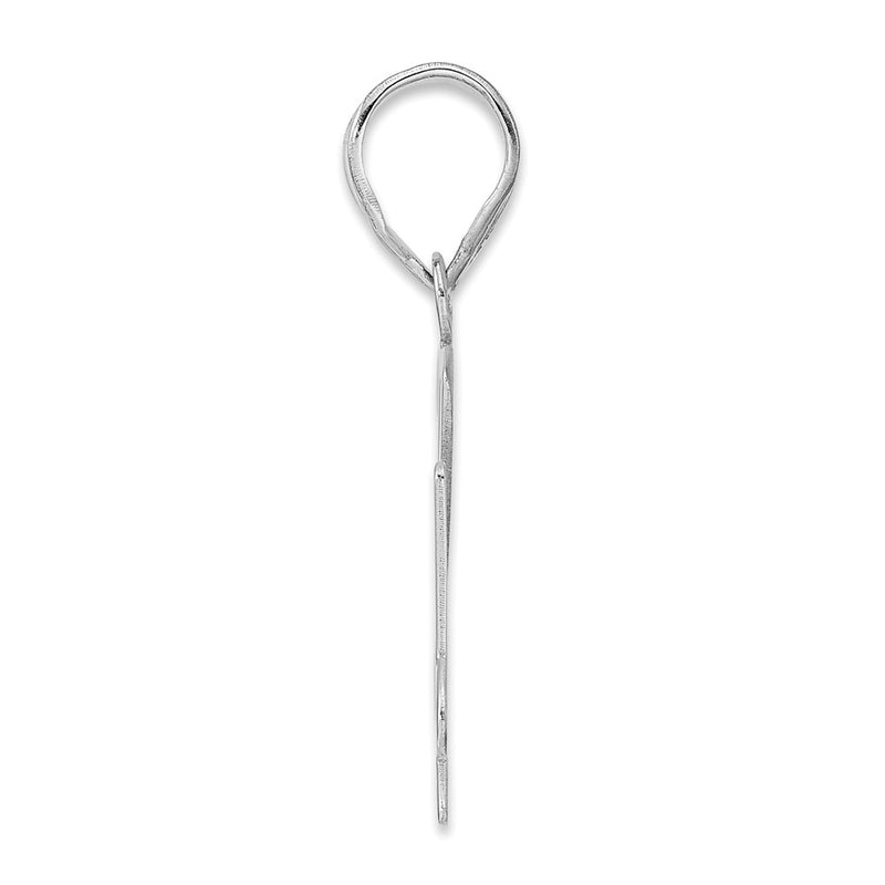 14K White Gold Polished Number 74 Pendant