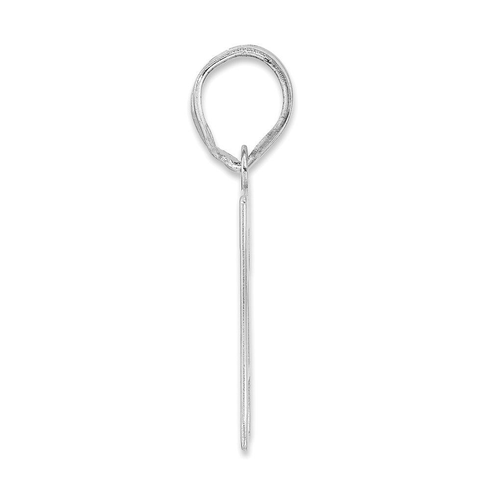 14K White Gold Polished Number 77 Pendant