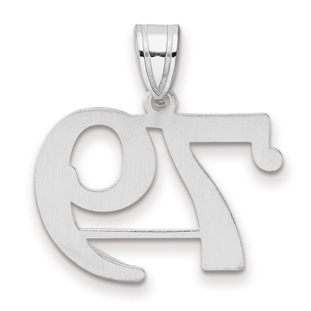 14K White Gold Polished Number 79 Pendant