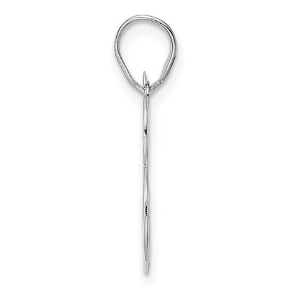 14K White Gold Polished Number 83 Pendant