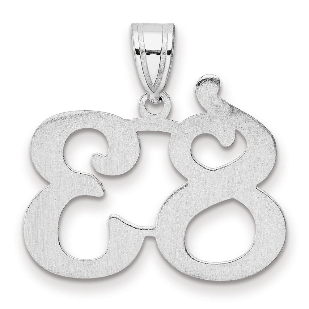 14K White Gold Polished Number 83 Pendant