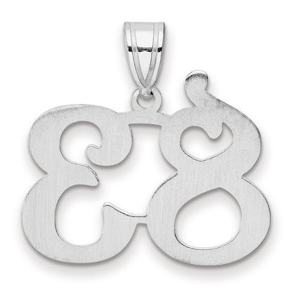 14K White Gold Polished Number 83 Pendant