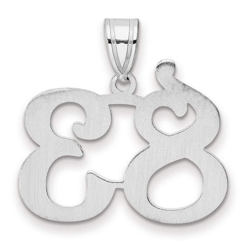 14K White Gold Polished Number 83 Pendant