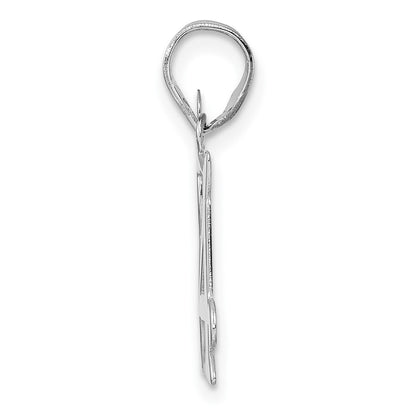 14K White Gold Polished Number 84 Pendant