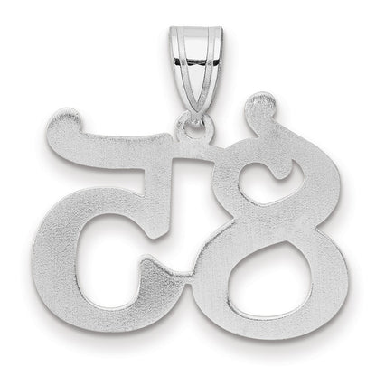14K White Gold Polished Number 85 Pendant