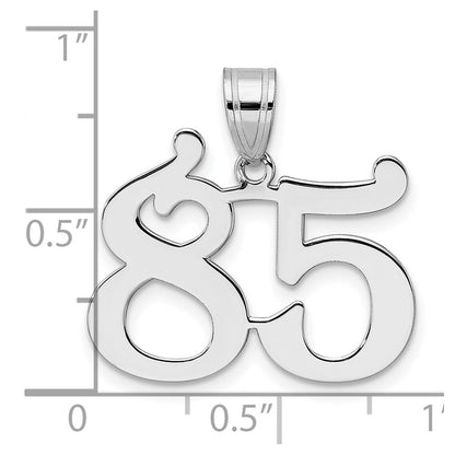 14K White Gold Polished Number 85 Pendant