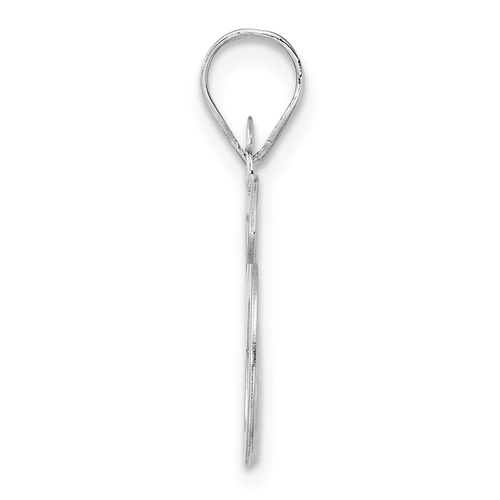 14K White Gold Polished Number 86 Pendant