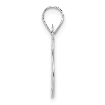 14K White Gold Polished Number 86 Pendant