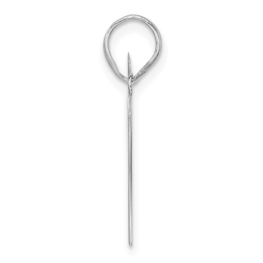 14K White Gold Polished Number 87 Pendant