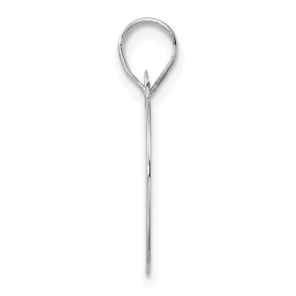 14K White Gold Polished Number 89 Pendant