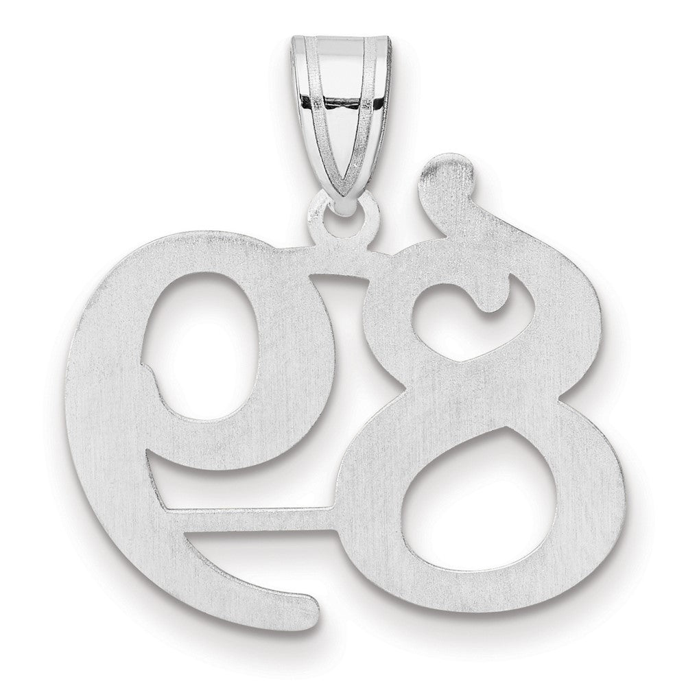 14K White Gold Polished Number 89 Pendant