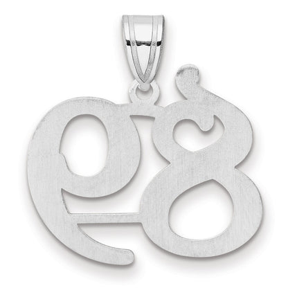 14K White Gold Polished Number 89 Pendant